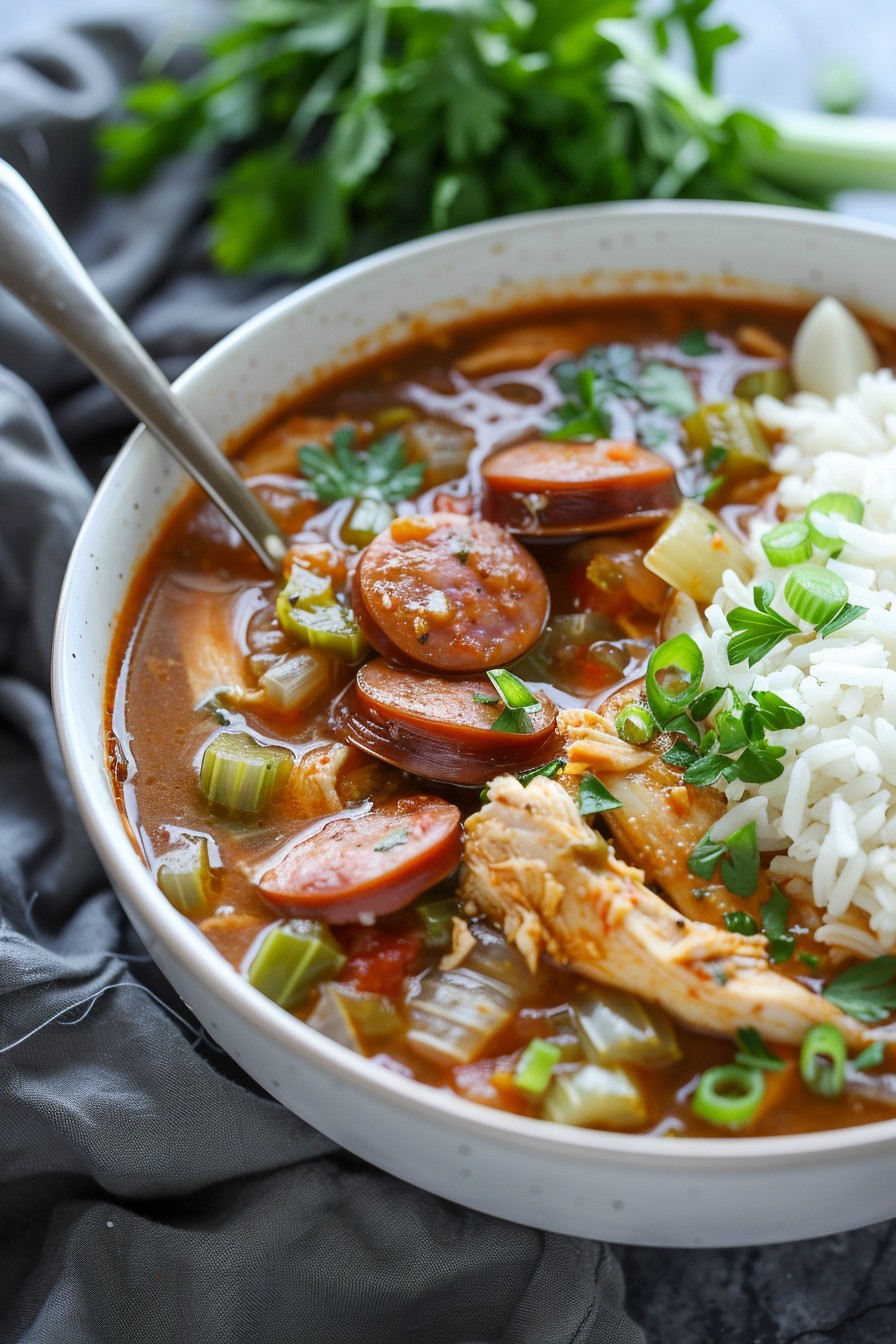 Chicken And Sausage Gumbo Soup Recipe