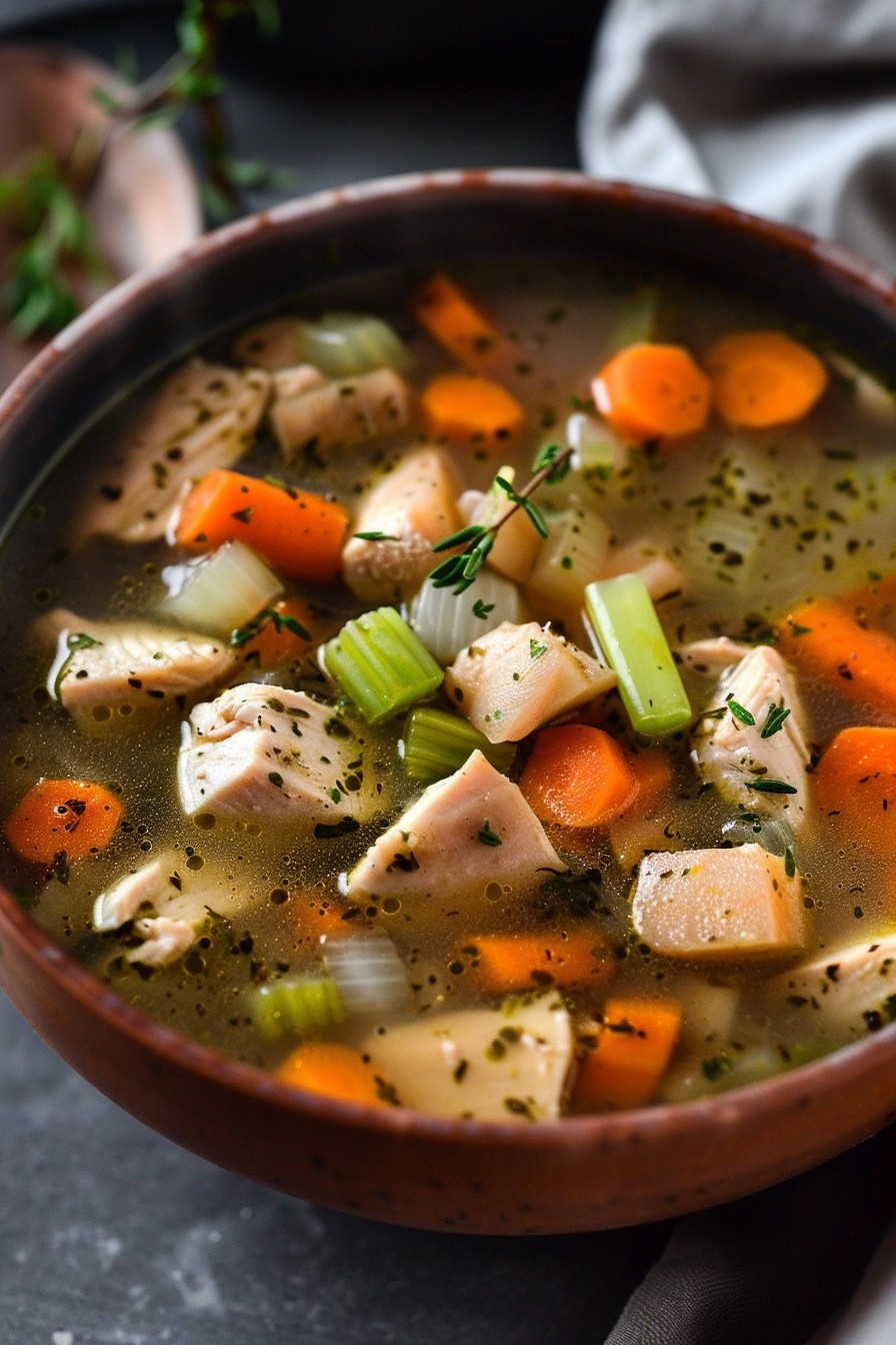 Chicken And Vegetable Soup Slow Cooker Recipe