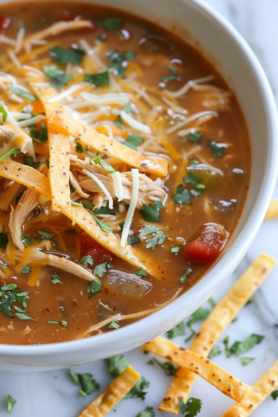 Chicken Cheese Tortilla Soup Recipe