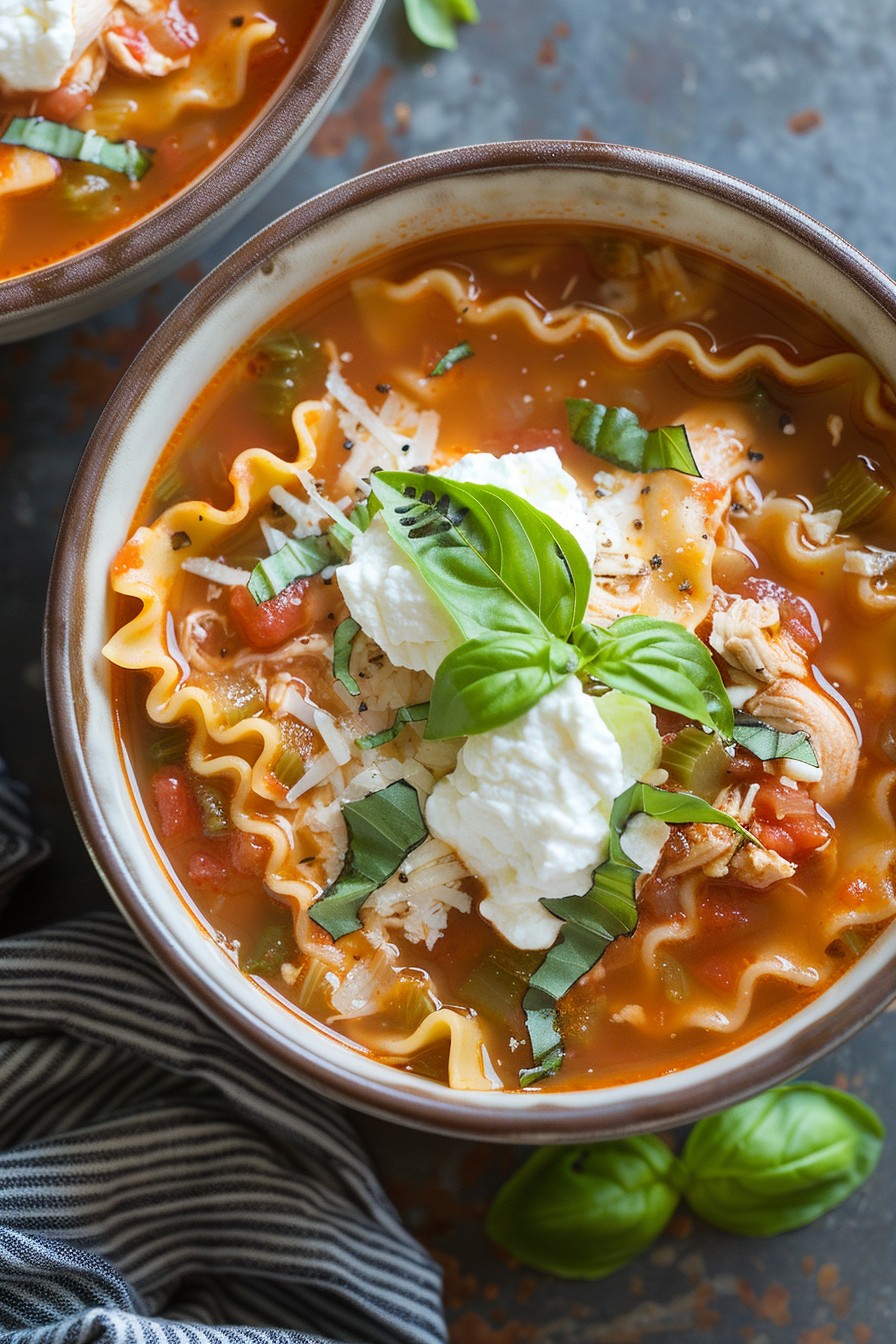Chicken Lasagna Soup Recipe