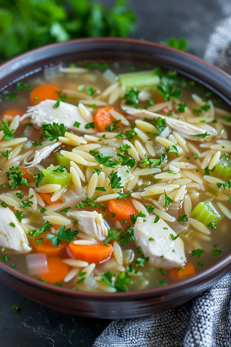 Chicken Soup With Orzo Pasta Recipe
