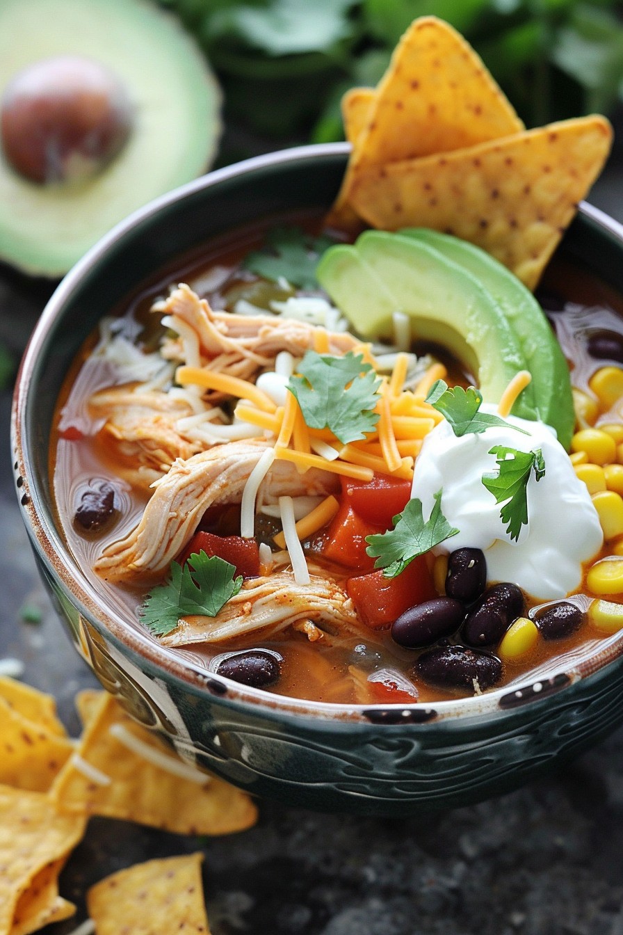 Crock Pot Chicken Tortilla Soup Recipe