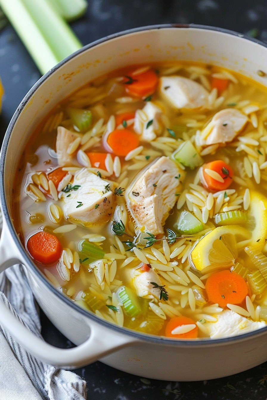 Lemon Chicken And Orzo Soup Recipe