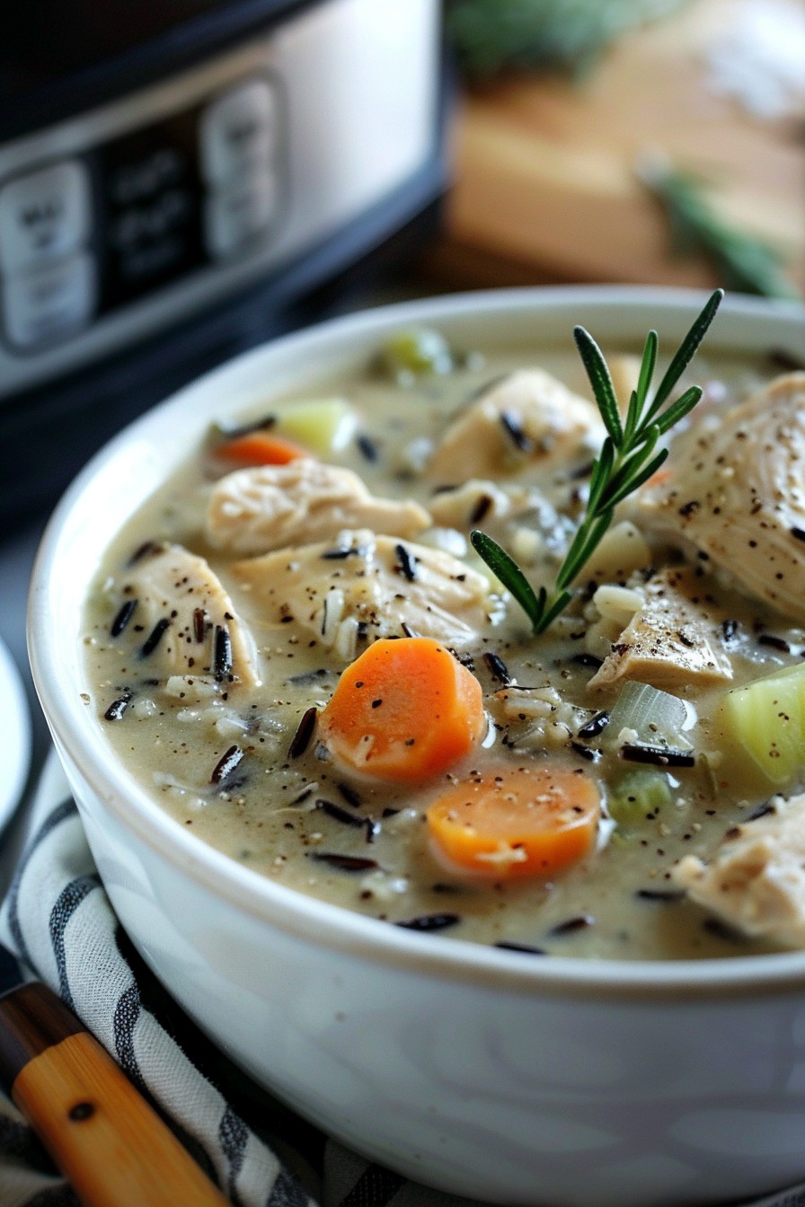 Slow Cooker Chicken And Wild Rice Soup Recipe