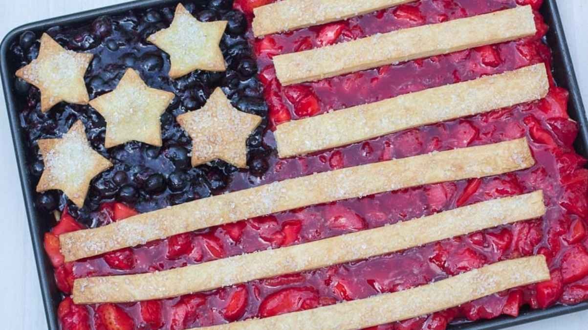 Fourth Of July Flag Slab Pie