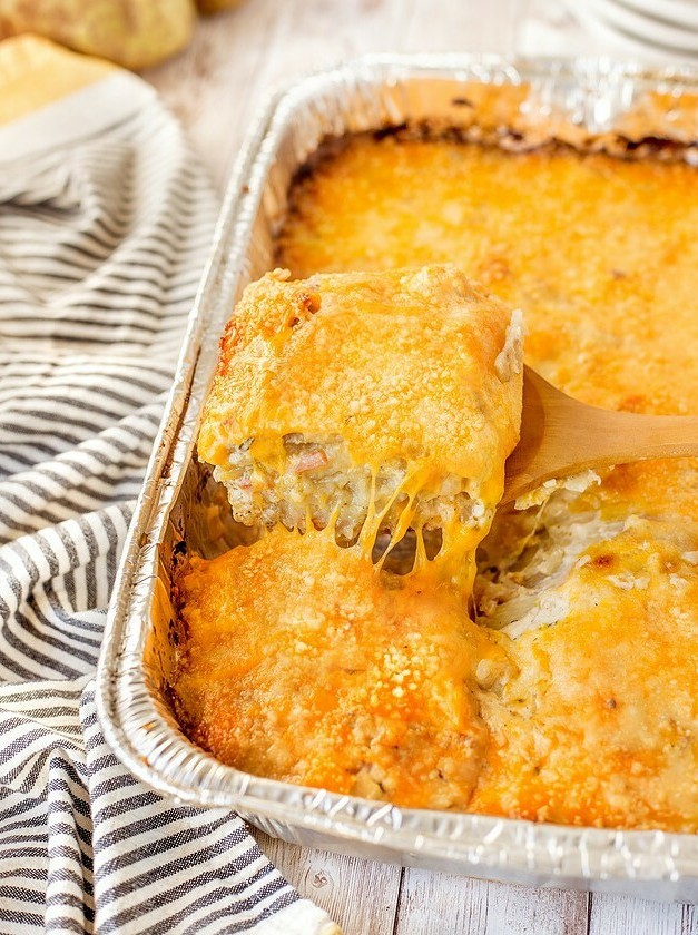 Smoked Scalloped Potatoes with Ham