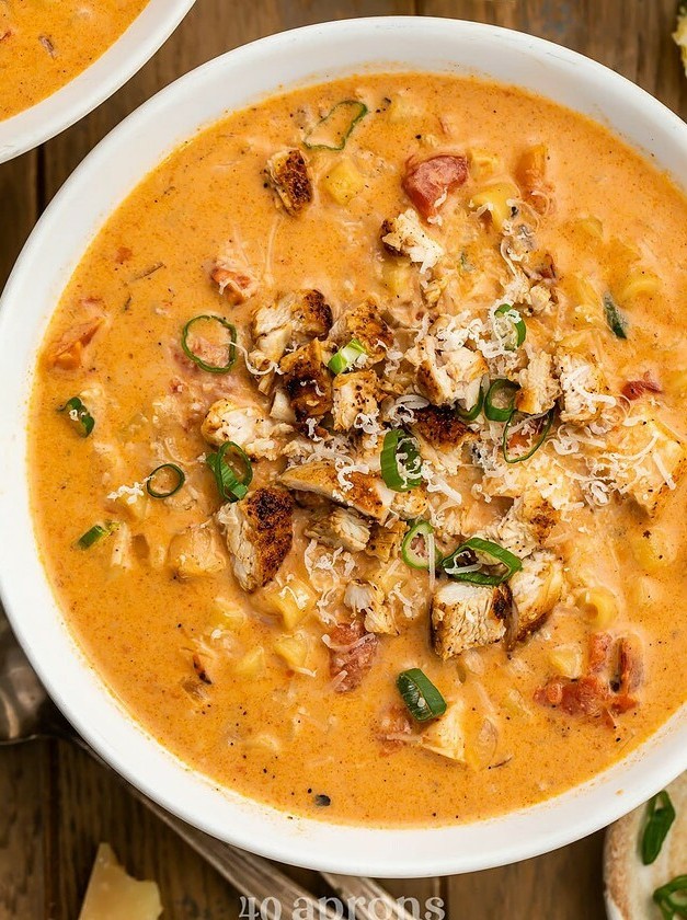 Creamy Cajun Chicken Pasta Soup