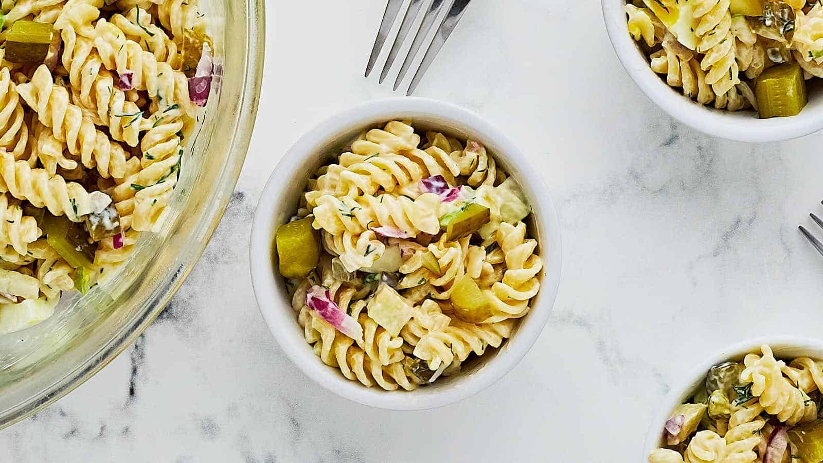 Dill Pickle Pasta Salad