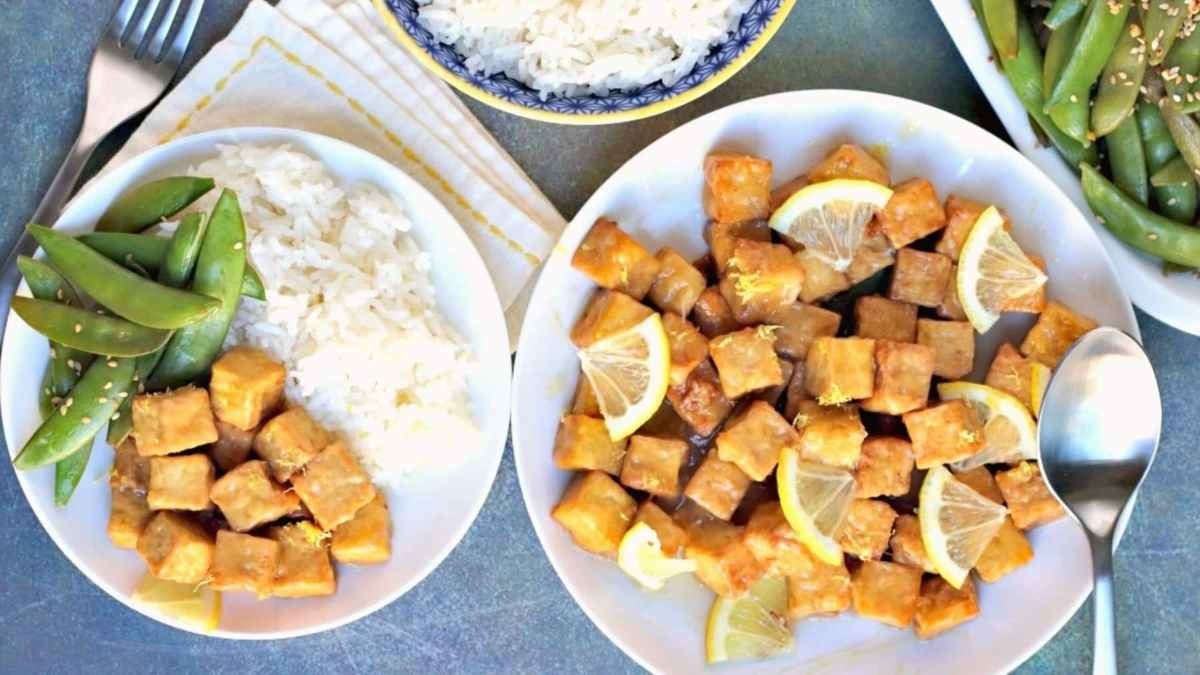 Air Fried Tofu With Lemon Sauce