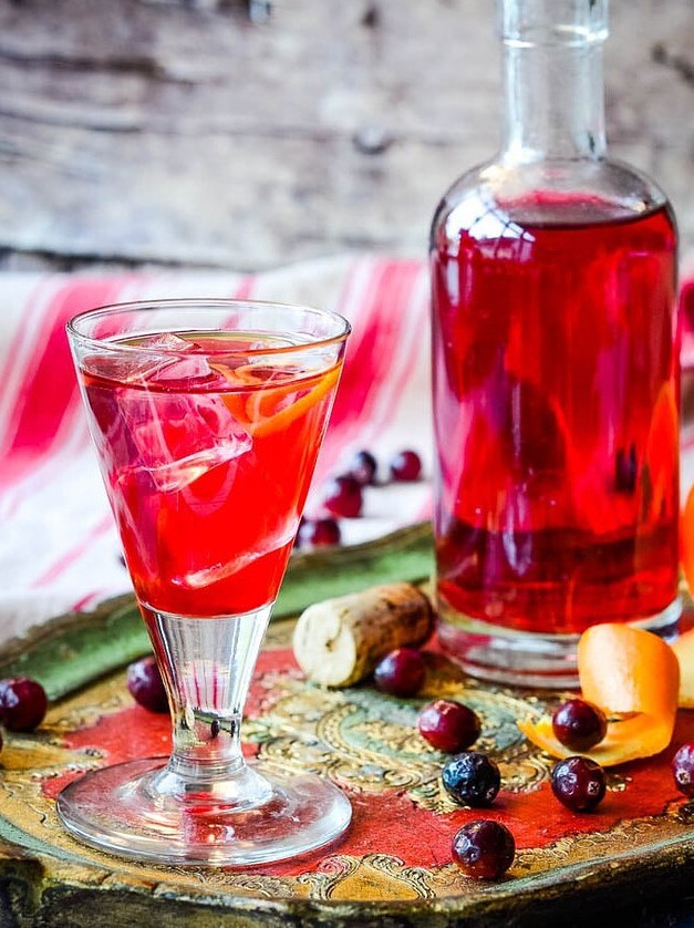 Christmas Cranberry and Orange Gin Liqueur