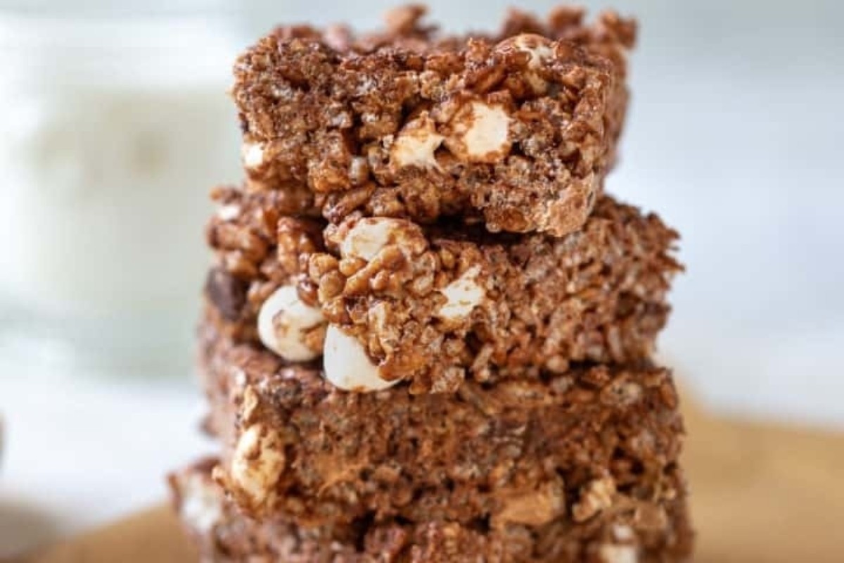 Chocolate Caramel Rice Krispie Treats