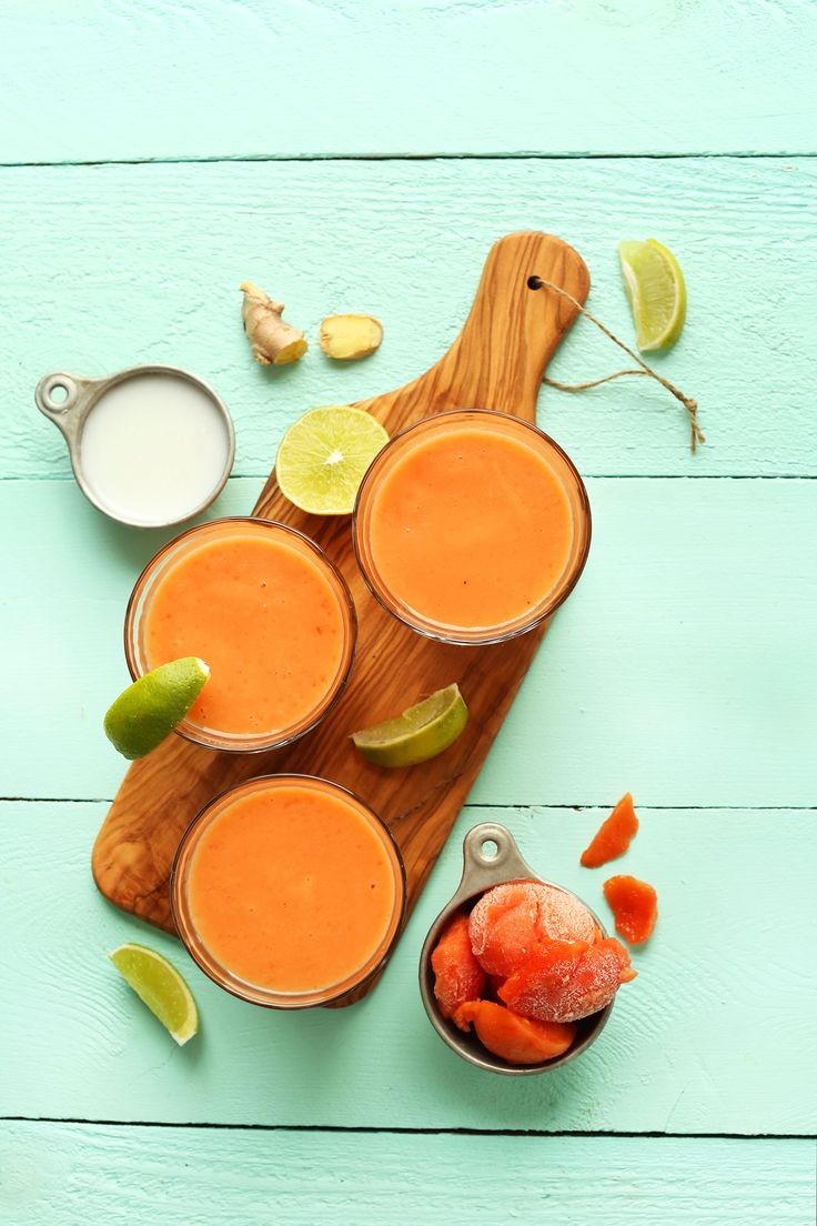 Papaya Green Smoothie (energy and mood booster)
