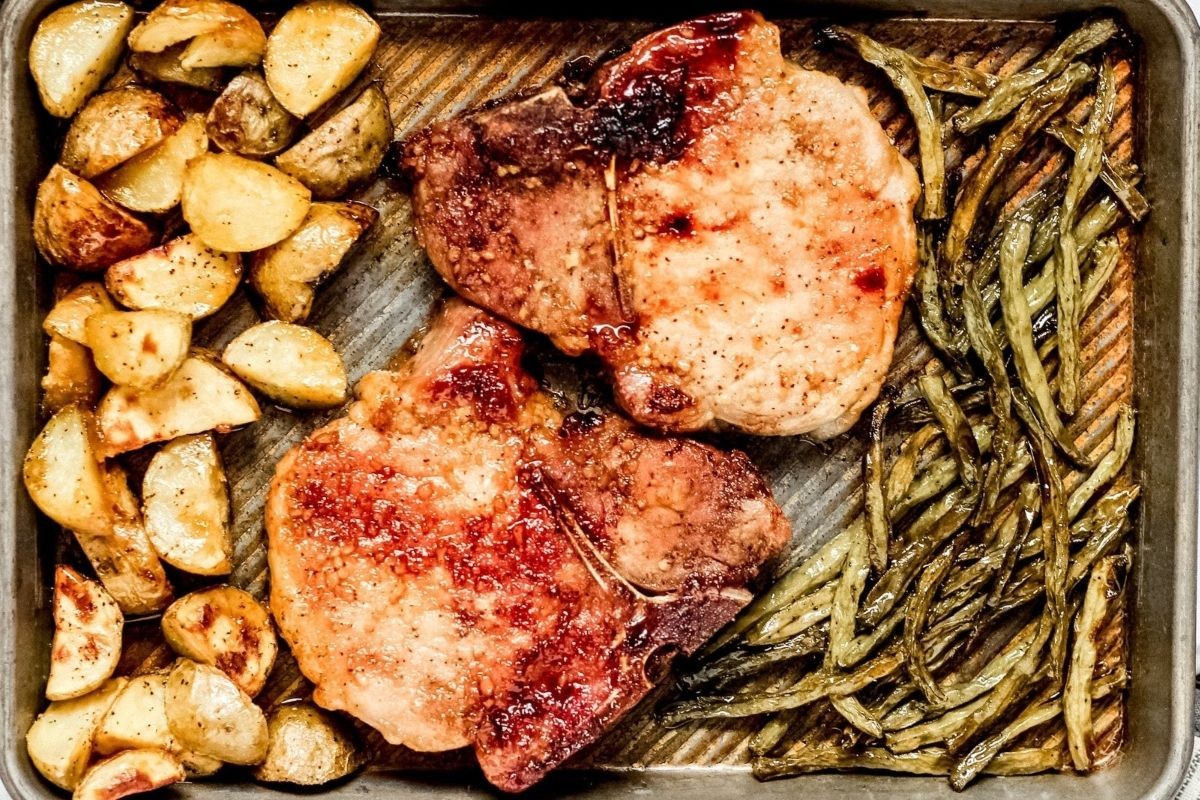 Sheet Pan Brown Sugar Pork Chops