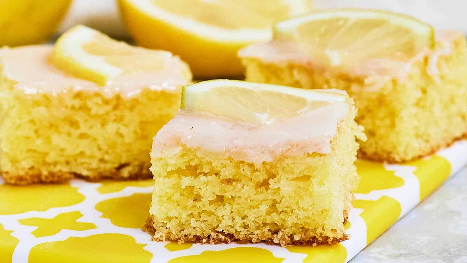 Glazed German Lemon Sponge Cake