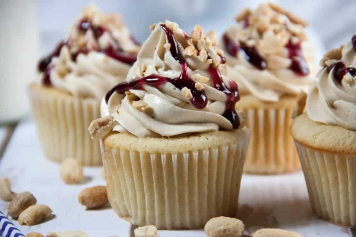 Peanut Butter And Jelly Cupcakes