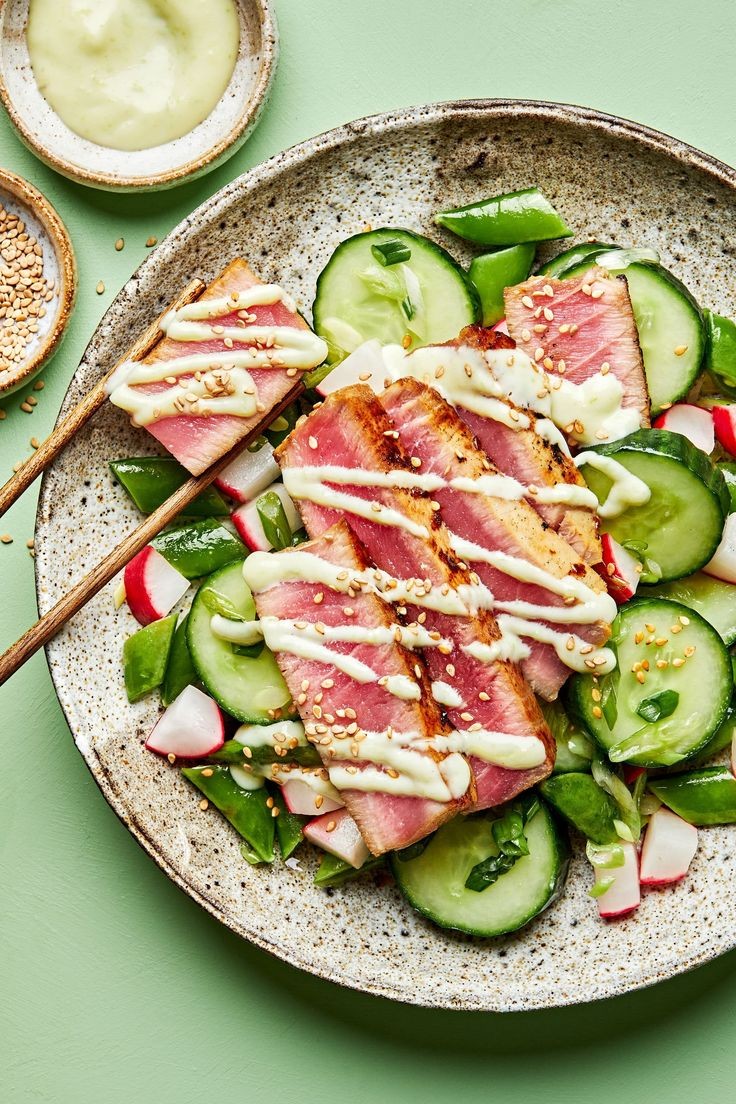 Seared Tuna Salad With Miso Dressing