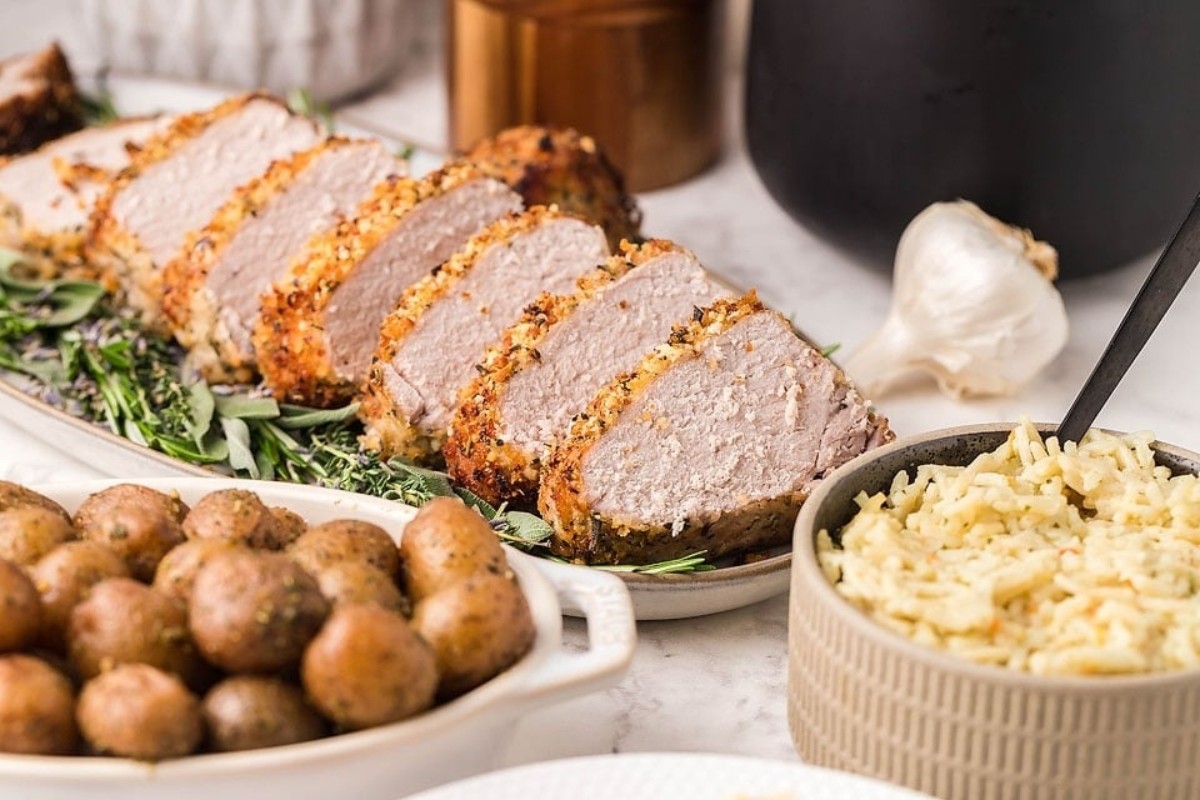 Parmesan Herb Crusted Pork Tenderloin