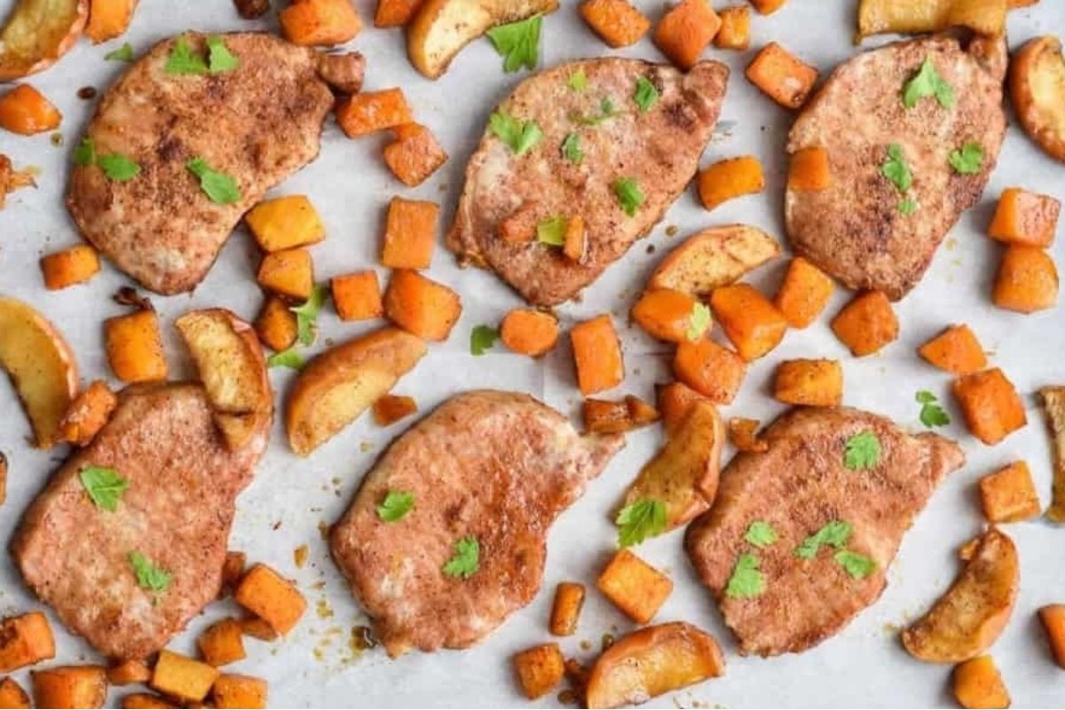 Sheet Pan Brown Sugar Pork Chops