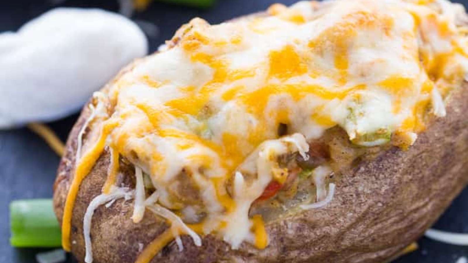 Twice Baked Pepper Stuffed Potatoes