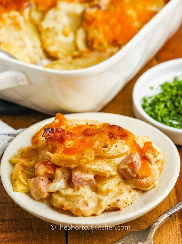 Easy Scalloped Potatoes and Ham