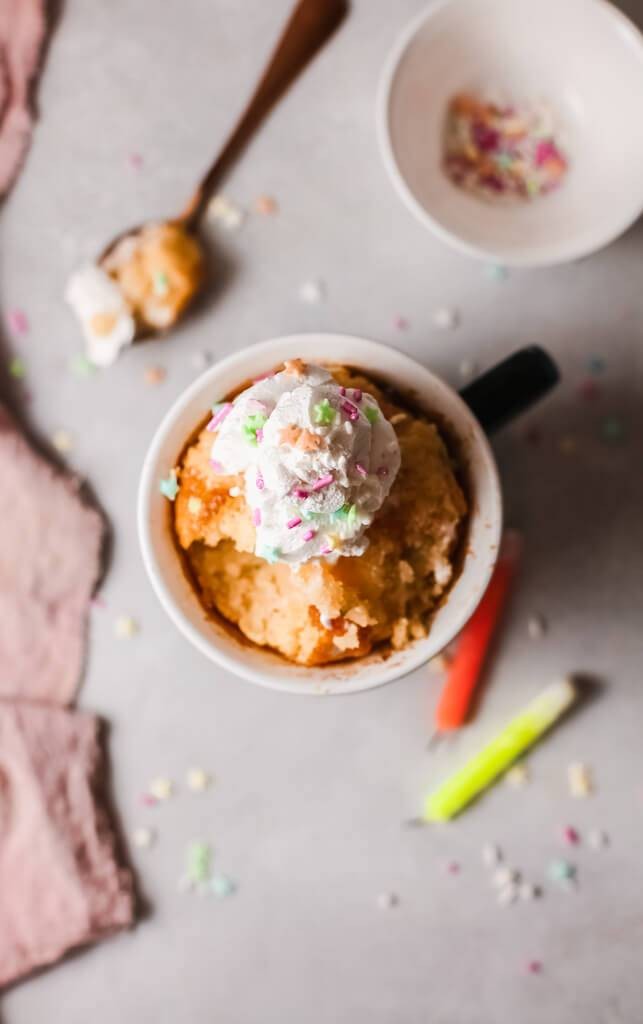 Funfetti Mug Cake: Birthday Cake in a Mug