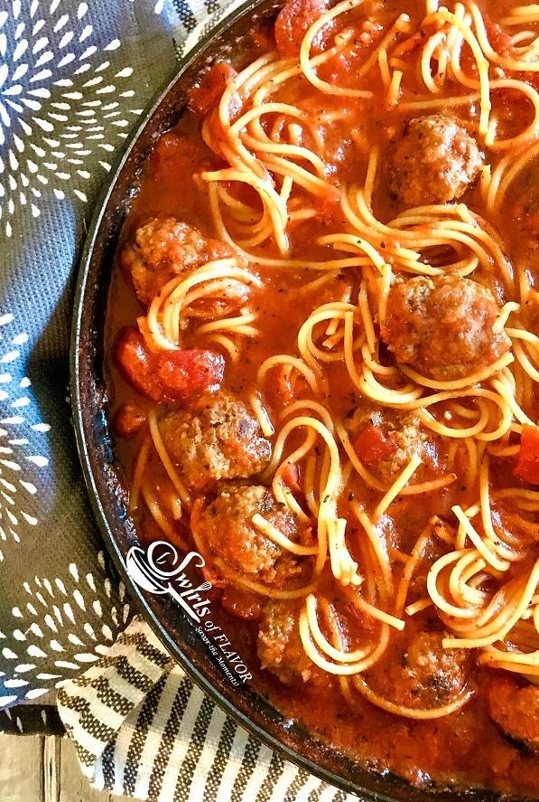 One Pot Spaghetti and Meatballs