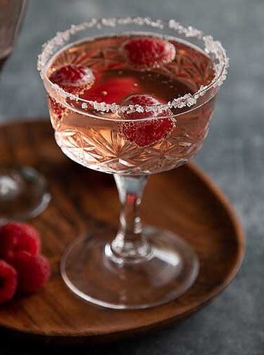 Rosé Cocktail W. Raspberries