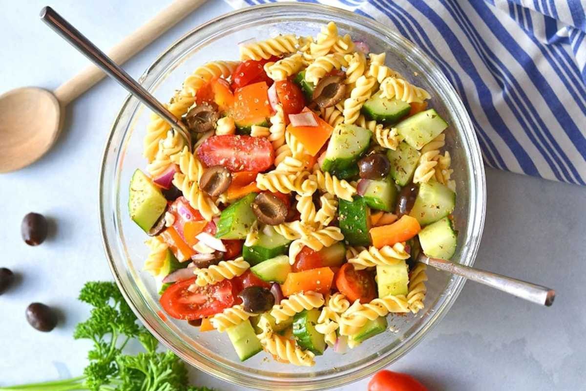 Low Calorie Pasta Salad {Low Cal, Gf, Vegan}