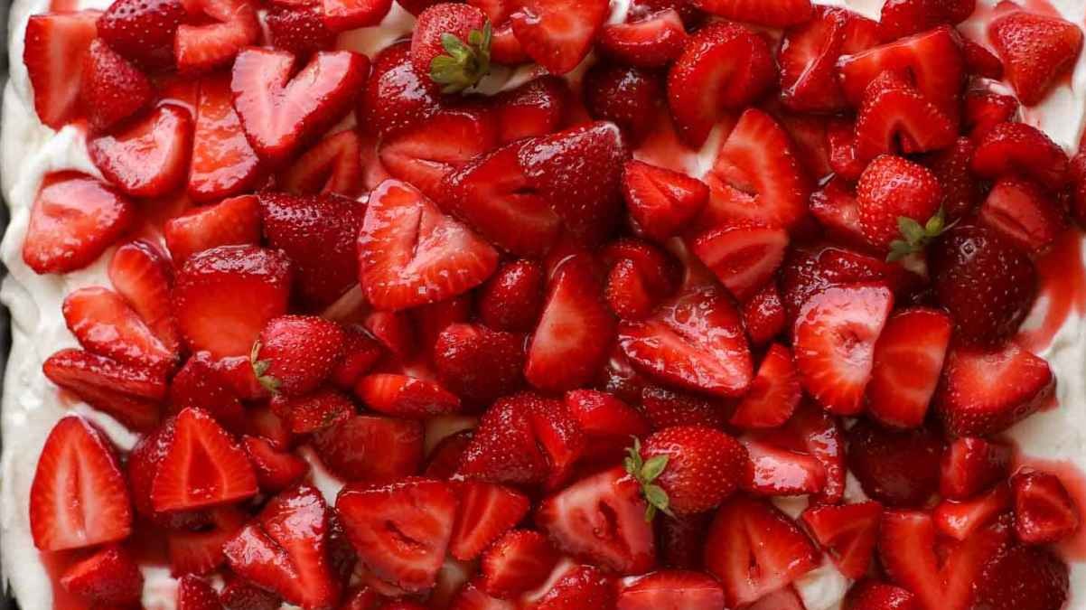 Strawberry Shortcake Sheet Cake