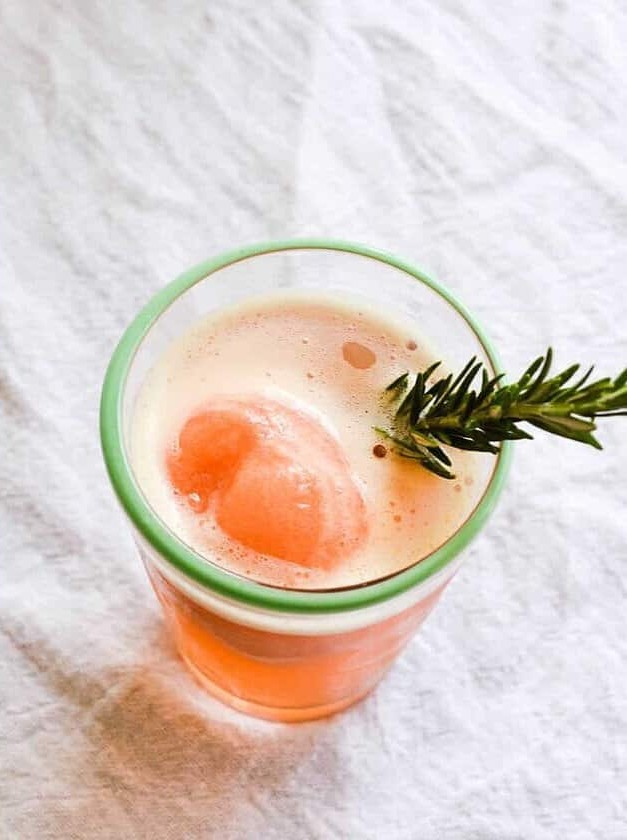 Gin Float With Blood Orange Sorbet
