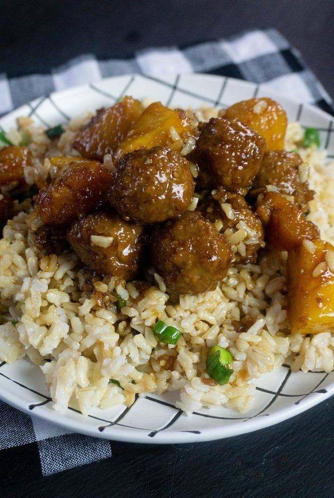 Instant Pot Pineapple Teriyaki Meatballs