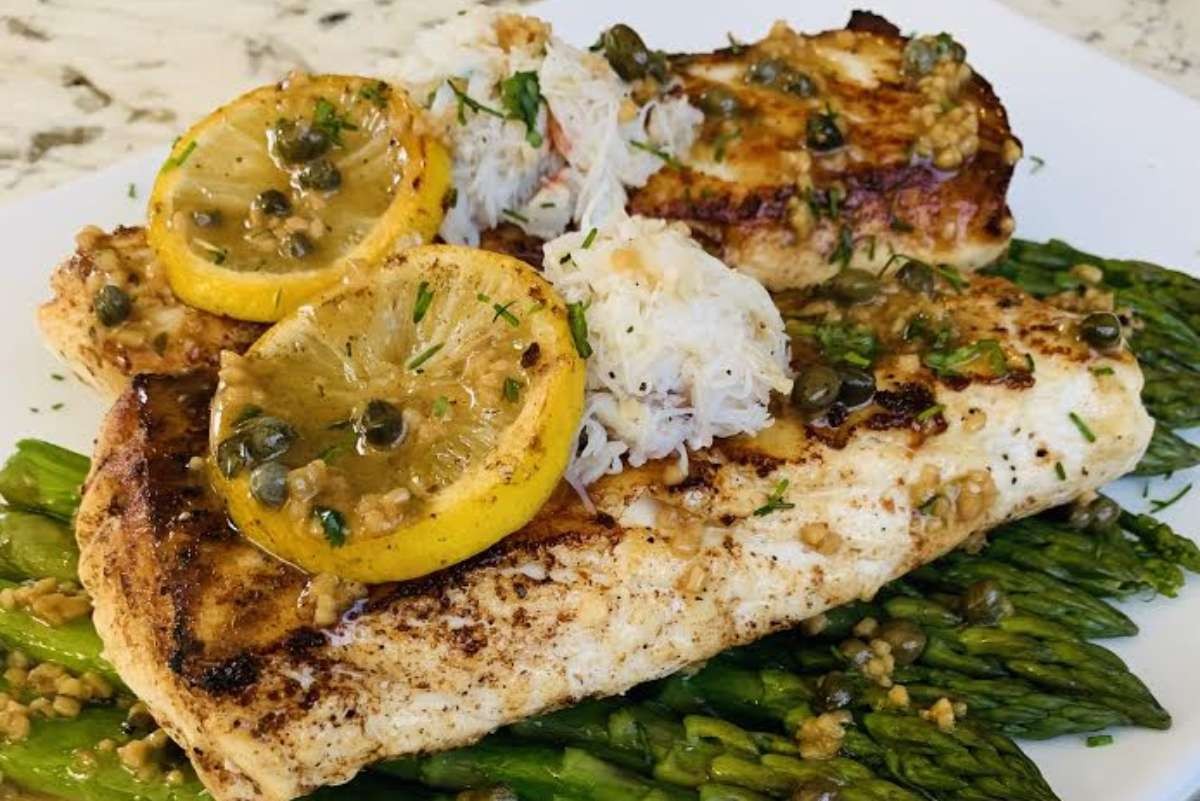 Pan Seared Halibut with Lemon Caper Sauce