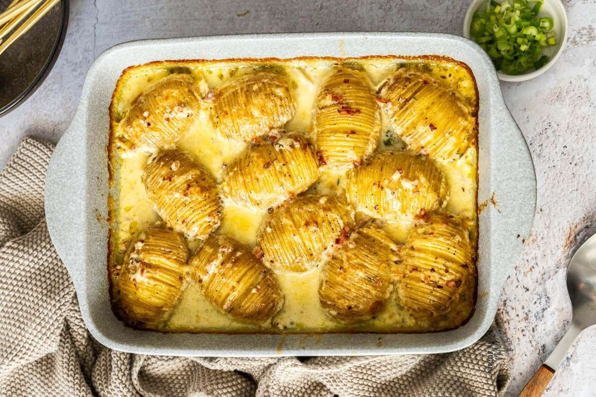Hasselback Potato Gratin