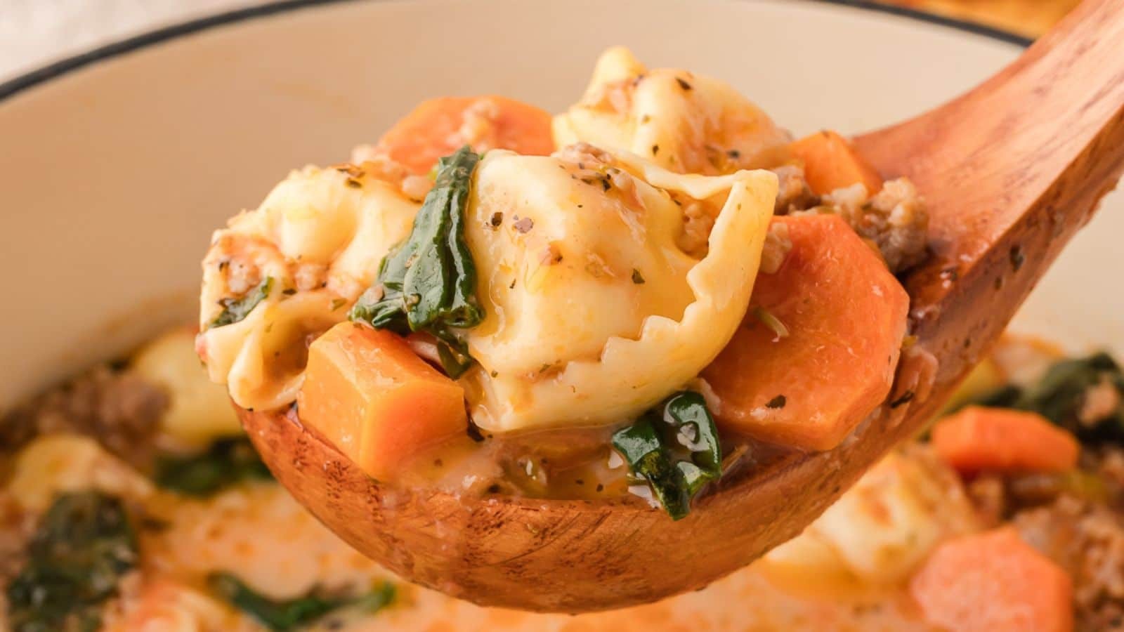 Creamy Sausage Tortellini Soup