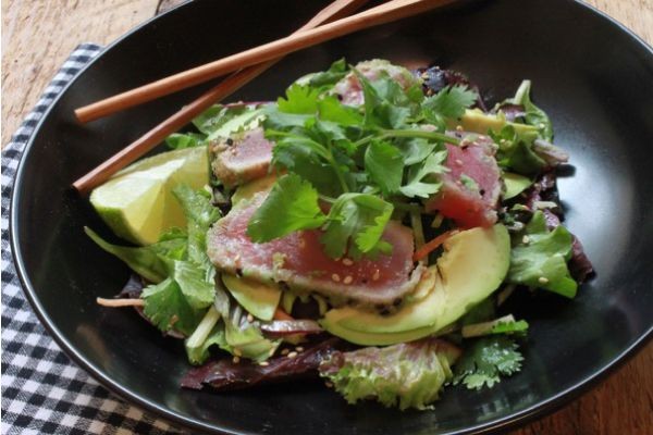 Ahi Tuna Salad With Green Vegetables