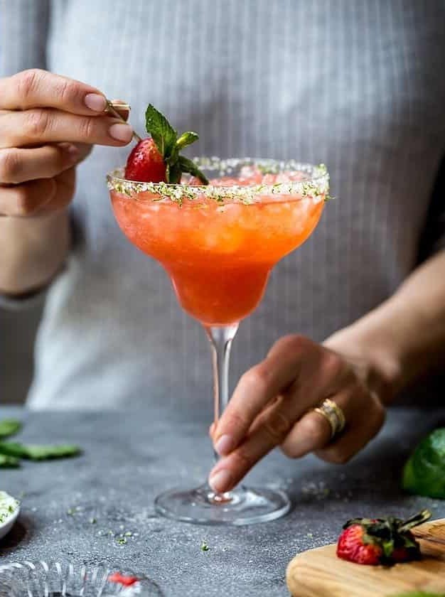 Strawberry Champagne Margaritas