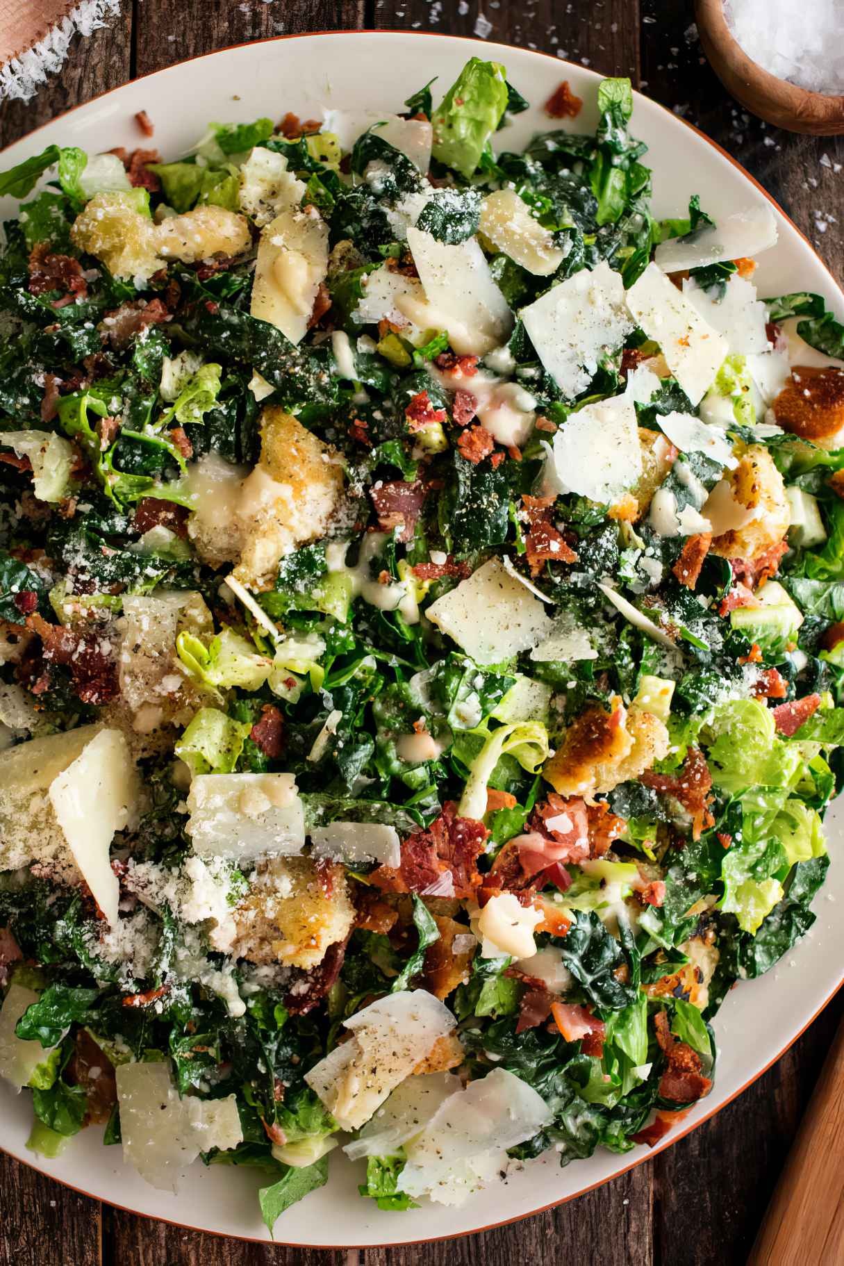 Roasted Garlic & Kale Caesar Salad your Christmas Menus!