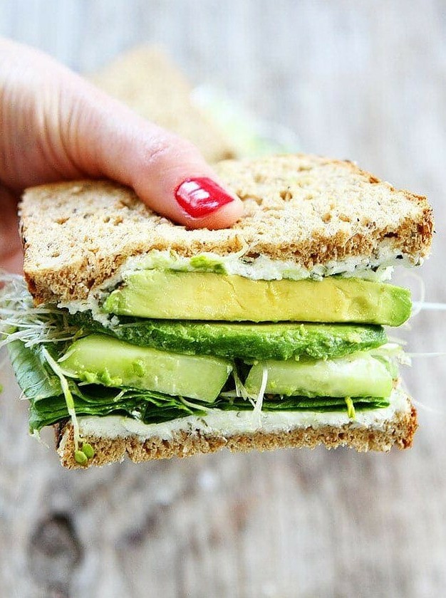 Cucumber and Avocado Sandwich