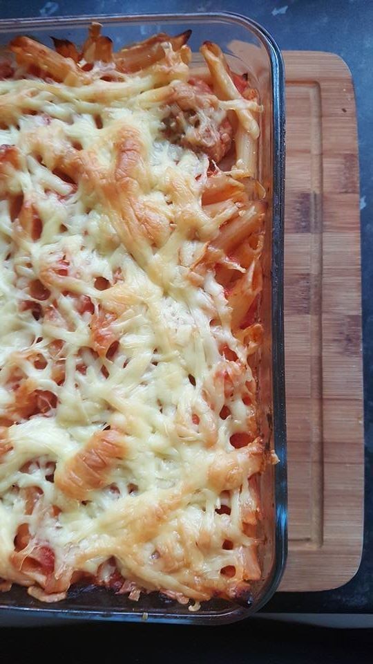 Pork Meatballs In A Cheesy Pasta Bake