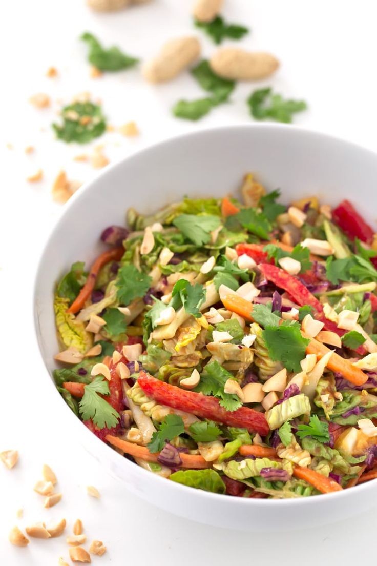 Asian Slaw with Ginger Peanut Dressing