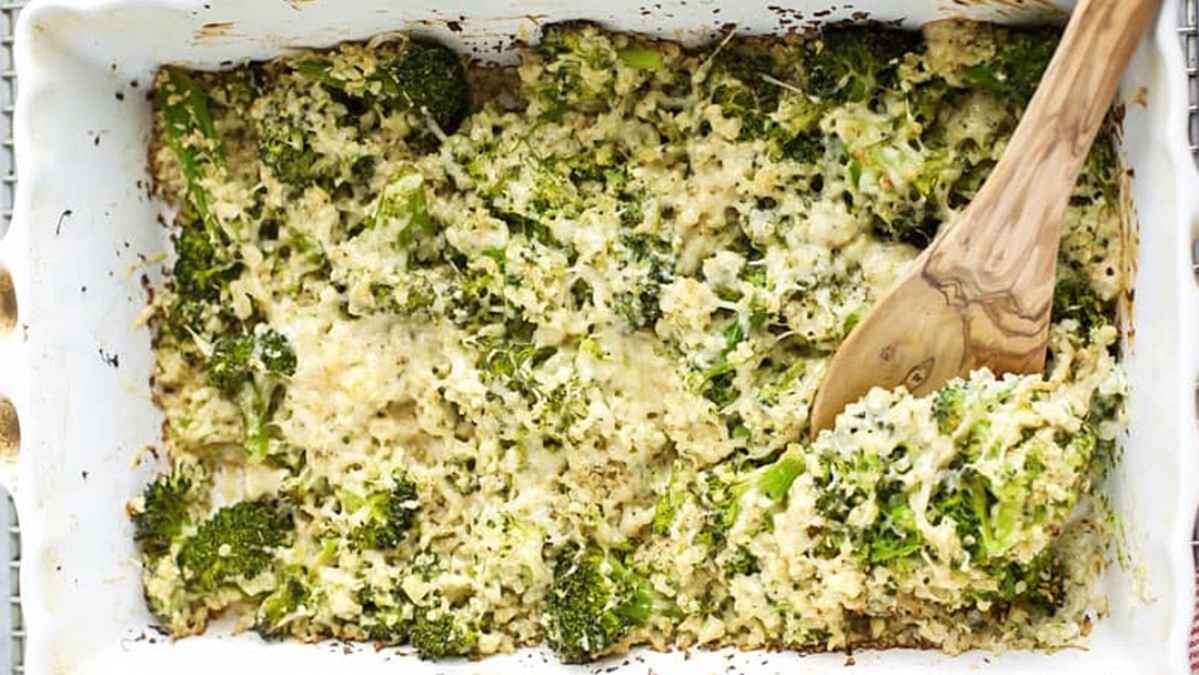 Cauliflower Broccoli Bake With Alfredo {Keto}