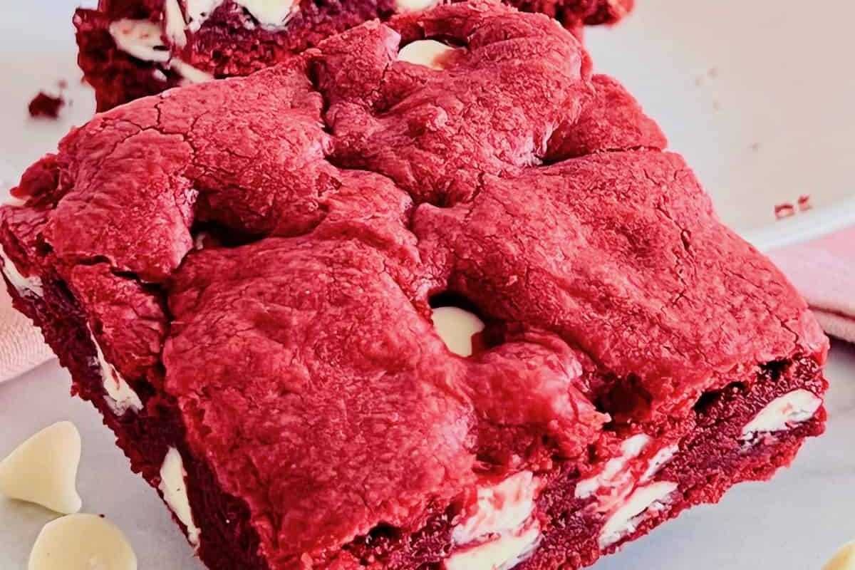 Red Velvet Brownies With Cake Mix