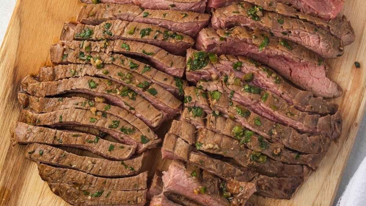 Air Fryer Flank Steak with Jalapeno Lime Marinade