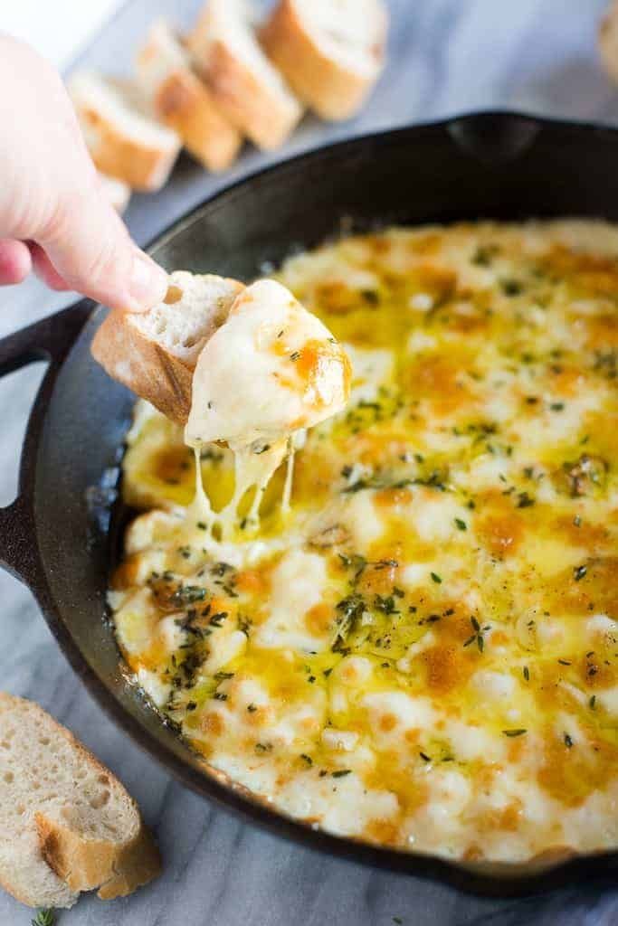 Baked Fontina Garlic Cheese Dip