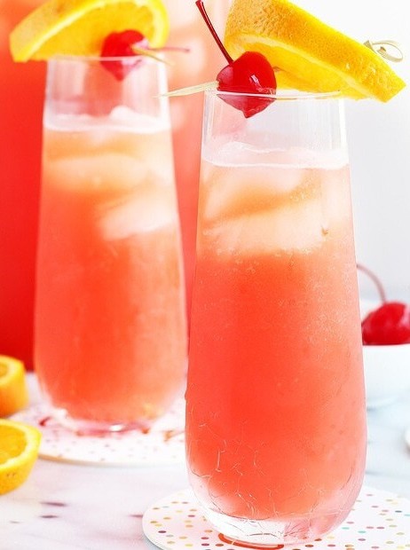 Tequila Sunrise Champagne Punch