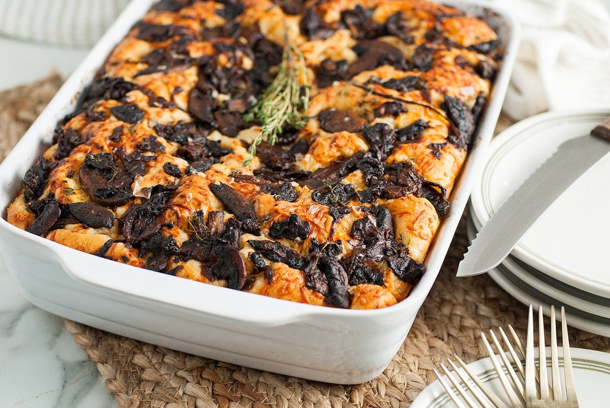 Marsala Mushroom and Onion Focaccia Bread