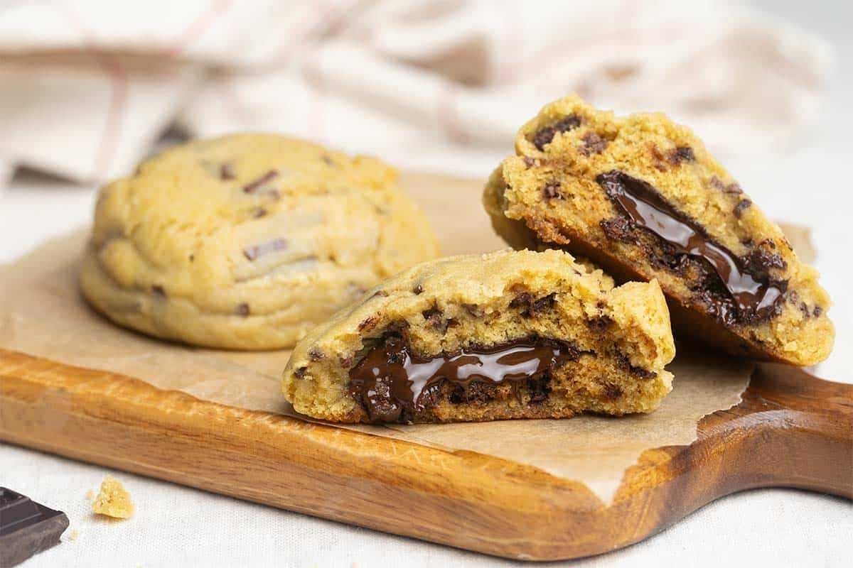 Giant Chocolate Stuffed Cookies