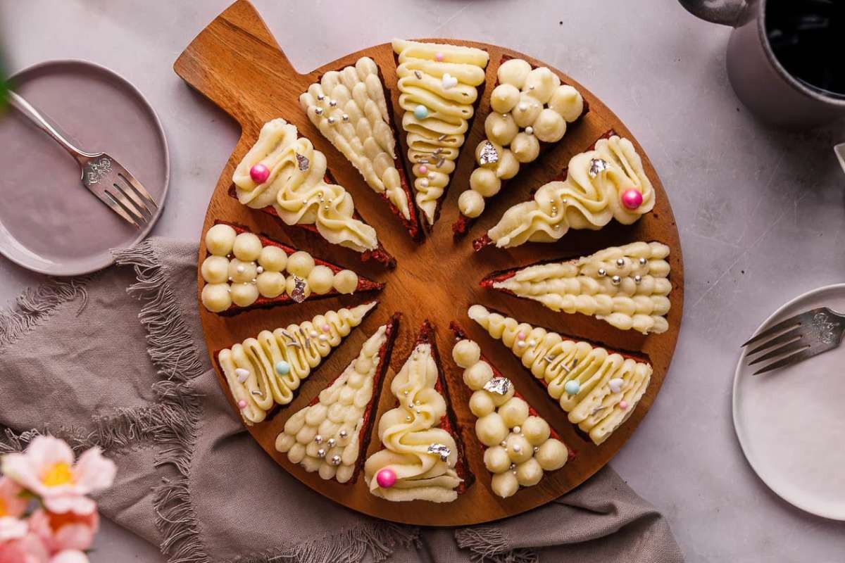 Fudgy Red Velvet Brownies With Cream Cheese Frosting