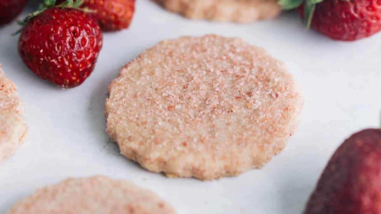 Strawberry Shortbread Cookies