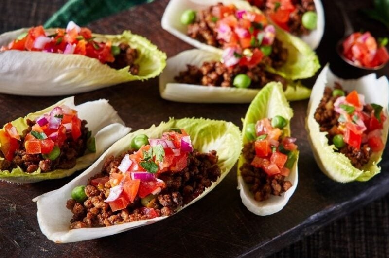 Fall Abundance Endive Salad with Crispy Chickpeas